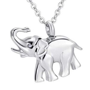 Ciondolo commemorativo urna ricordo cremazione urna di cenere collana con ciondoli gioielli in acciaio inossidabile simpatico elefante medaglione di memoria - papà e mamma310v