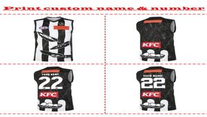 Najwyższa jakość 2022 sroki Collingwood AFL Zodręczne Guernsey Rozmiar S2XL Drukuj Numer Numer Niestandardowy Dostawa 21408288136610