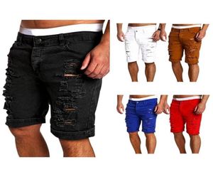 Men039s джинсы мужские рваные короткие брендовая одежда акация человек модные летние шорты-бермуды дышащие джинсовые мужские брюки5323633