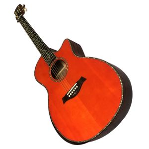 2023 41-дюймовый профиль из цельного дерева, черный палец, акустическая гитара серии PS14