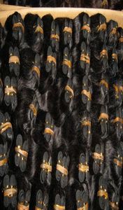 Mais barato cabelo indiano corpo tecer cabelo humano mais macio 8 polegadas color1b e 2 20 peças / lote expresso 9513329