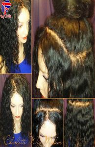 Celebrity Style luźna kręcona symulacja ludzka peruka włosy krótka kręcona peruka odporna na ciepło syntetyczne koronkowe przedni peruka dla czarnych kobiet9394261