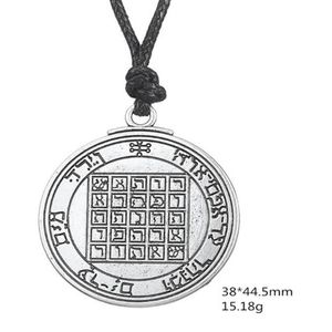 Vintage religiösa smycken Pentakel av Saturn Amulet Key of Salomo Seal Pendant Viking Rune Wicca Jewelry196s