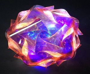 DIY IQ Puzzle Luz Jigsaw Lâmpada Artesanato Diamante Sombra Abajur de Teto PVC Lanterna Criativa Lustre mercado de pulgas5147942