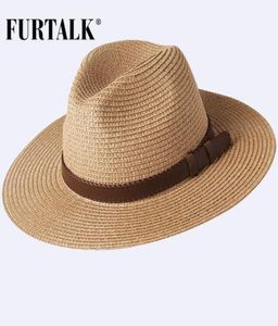 Letnia kapelusz dla kobiet mężczyzn Panama Straw Beach Hats Fedora UV Sun Ochrona Capchapeau femme t2007155645984