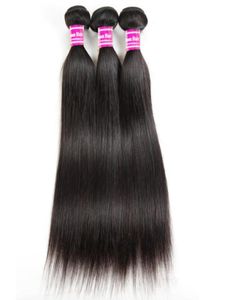 저렴한 브라질 처녀 모발 부드러운 똑 바른 인간 머리 직조 묶음 8a 등급 Raw Peruvian Indian Malaysian Virgin Hair Extensions 8828451