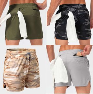 LL-DK-20025 herrar shorts yoga outfit män korta byxor som kör sport basket andningsbar tränare byxor vuxna sportkläder gym träning fitness slit