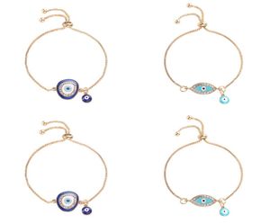 2020 Türk şanslı mavi kristal kötü göz bilekleri kadınlar için el yapımı altın zincirleri şanslı takı bilezik kadın takı 71 r27674210