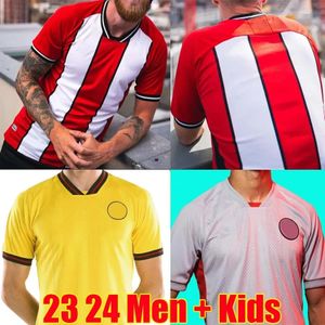 3XL 4XL 23 24 SHEFFIELD PROMOTIE thuis weg voetbalshirts Sander Berge VERENIGD John Egan Rhian Brewster SHARP Thuis weg derde weg heren voetbalshirt voor kinderen