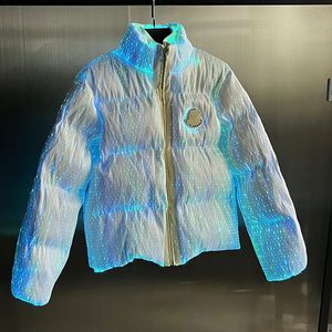 LED Lighting Fluorescent Down Jackets Filled Coat Best Selling Monsters Palm Fiber Optic Down Jacket Maya Angels Men Women 1T7B5