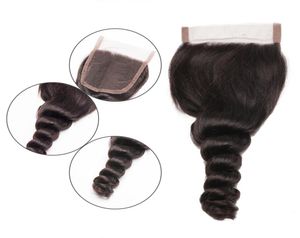 Brezilyalı bakire saç gevşek dalga 4x4 dantel kapanma ön önceden koparılmış bebek saçları5242996