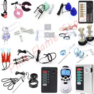 Teaser Electric Shock Sex ToysElectro Pulse Anal Plug Penis Nipple Clamp Cock RingStrong Power BoxSM Product Accessories 240102