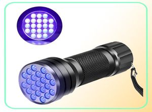 Mini 21 LED Black Light Stealth Marker ficklampa UV Ultraviolet Torch Light7740522