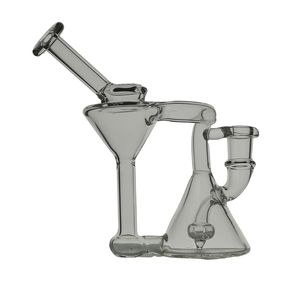 NMH-12 Style Mini Hookahs Glass Bong Recycler Smoking Water Pipe Dab Rig 14cm Height with 14mm Joint