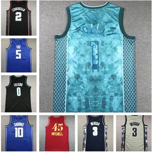 3 IVERSON Basketball Jerseys City Edition Camisas Kingcaps O LILARD 5 FOX 10 SABONIS 45 MITCHELL 2 CUNNINGHAM 1 PONTES 7 DURANT Esportes Populares Desconto Dhgate