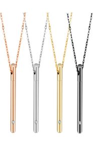 women opened perfume bottle pendant stainless steel gold plated small chain necklace set8857352