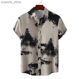 T-shirt da uomo Camicie oversize Camicia da uomo T-shirt da uomo Abbigliamento di lusso da uomo Moda Camicette Tiki T-shirt sociali Spedizione gratuita Cotone hawaiano Q230102