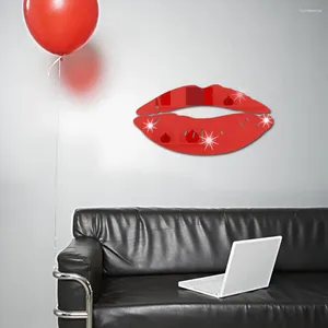 Adesivos de parede lábios removíveis espelho decalque arte pvc decoração de sala de casa diy