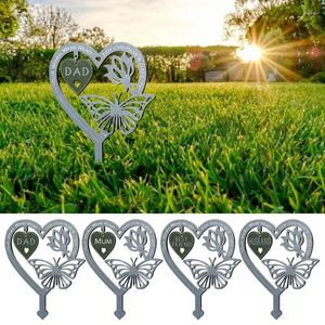 Decorazioni da giardino Pali decorativi Cuori d'amore Design Farfalla Ornamento Targa Fattoria Resistente alle intemperie Decorazione Cortile All'aperto Ricordi domestici Regalo