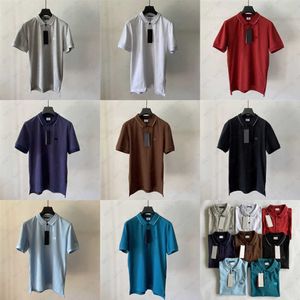 Camisetas de verão para homens Designer Polo Camisa Homens Tops Juventude Maré Negócios Casual Frisado Lapela de Algodão de Manga Curta Mens Camiseta Cp Empresas Roupas