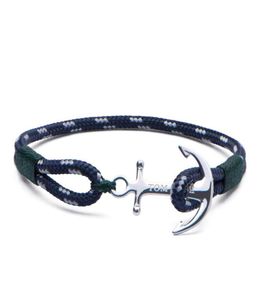 tom hope bracelet 4 size Handmade Southern Green thread rope chains stainless steel anchor charms bangle with box and TH113837887