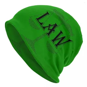 Berets Lei Texto Bonnet Chapéus Hip Hop Tricô Chapéu Para Mulheres Homens Inverno Quente Advogado Advogado Citação Skullies Beanies Caps