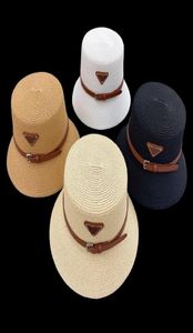 Chapéu de balde de palha com fivela de cinto, moda masculina e feminina, chapéus ajustados de alta qualidade, bonés de sol de alta qualidade ulftk4464313