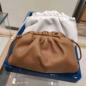 Bolsas Bolsa BottegsVeneta Pele de Carneiro 7A Bolsas de Couro Genuíno o Ponto Mão CarameloQQ