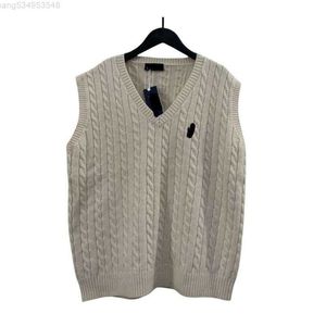 Swetry damskie Ralphs Designer Sweater Laurens Oryginalna wysokiej jakości kamizelka z dekoltem w szpita