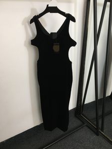 1216 XXL 2024 Milano Runway Dress Primavera girocollo senza maniche sopra il ginocchio Bianco Verde Marca Stesso stile Abito da donna Moda di alta qualità 20231073