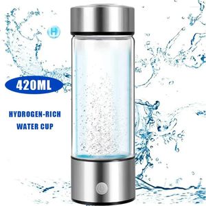Garrafas de água 420 ml de hidrogênio rico em hidrogênio rico em hidrogênio garrafa de titânio filtro de qualidade portátil antioxidante solizador