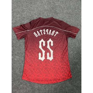 Men s T shirts Trapstar Mesh Football Jersey Blue Black Red Sportswear shirt cheap loe 24