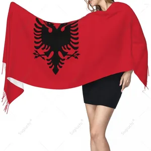 Scarves Albania Flag Scarf Pashmina Warm Shawl Wrap Hijab Spring Winter Multifunction Unisex