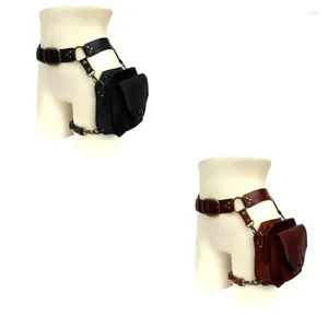 Taille Taschen Leder Motorrad Fanny Pack Bein Oberschenkel Tasche Für Frauen Mittelalterlichen Ritter Cosplay Kostüm