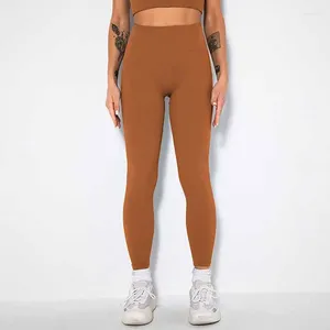 Calças ativas femininas com nervuras yoga esportes correndo roupas esportivas levantamento de fitness leggings sem costura ginásio exercício agachamento wear