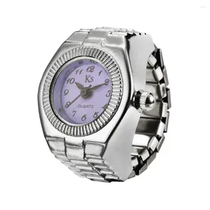 Armbandsur Sdotter Uthai CQ185 Versatile Alloy Creative Ring Watch Vintage Punk Simple Fashion Par Dating Finger Quartz