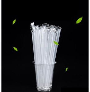 Individually Packaged Plastic Transparent Straw 105In Reusable Plastic Straw Green Pp Drink Straw 7Folc8339137