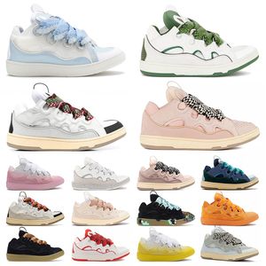 Lanvin Lanvins Shoes Top Quality Lavina Lavins Curb Sneakers Designer Shoes Women All Black Pink【code ：L】Grey Red Blue White Luxury Trainers Mens Shoes Dh Gate