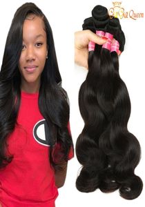 factory direct 8A Indian Body Wave Virgin Hair Bundles Indian Body Wave Human Hair Weave Bundles Natural Color Gaga Queen90506442534751