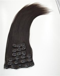 Neuer Stil, 120 g, brasilianisches Echthaar, Remy-Yaki-Haar, Clip-in-Extensions, natürliche Farbe, 7 Stück, GEASY Hair Products2091432