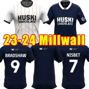 23 24 Millwall Fußballtrikots AFOBE MITCHELL Home Away BRADSHAW FLEMING MALONE Fußballtrikot BUREY BENNETT VOGLSAMMER SAVILLE HONEYMAN 2023 2024