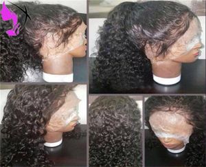 Top s кудрявые вьющиеся парики Синтетические парики спереди, черные с детскими волосами, термостойкие бразильские волосы, полный парик спереди для шнуркаДля Bla8063320