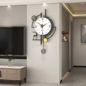 Wall Clocks Clock Living Room Fashion Restaurant Bedroom Entrance Simple Atmospheric Hanging Background Decoration Art