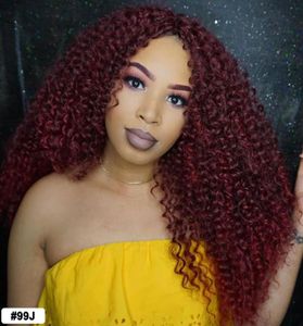 Ishow Orange Ginger Curly 99J Human Hair Wigs 1B30 Ombre Color 13x1 Lace Front Pront for Women All Ages 826inch6698519