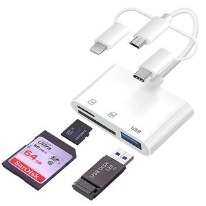 ZK20 Card reader three-in-one mobile phone tablet connection type-c to USB SD card TF card multi-function cable