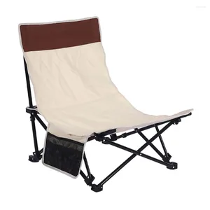 Camp Furniture Outdoor Folding Chairs Portable Thicked Steel Pipe Sounge Stol Fritid och underhållning Beach Party Wilderness Camping