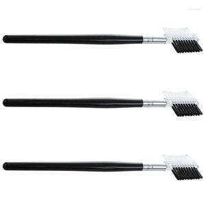 Makeup Brushes Women Double-Sides Brow Comb Eyebrow Brush Wood Holder Make-Up Cosmetic Tool 3Pcs Black Drop Delivery Health Beauty Too Otmrs