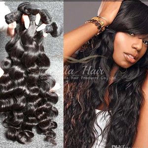 wefts 느슨한 깊은 머리카락 짜기 페루 인간의 머리카락은 고품질 더블 씨프 8 34 3pcs 로트 벨라 이어 도매 벌크