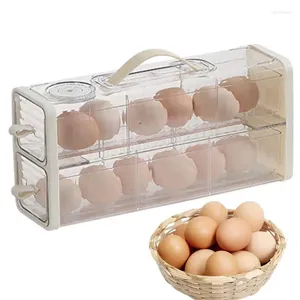 Storage Bottles Double-Layer Egg Holder For Refrigerator Drawer-Type Box Tray Organizer Fridge Bin Kitchen Dispenser