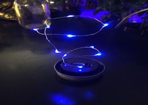 1 pezzo di decorazione per la festa di Natale Inserto per coperchio in barattolo di vetro con pannello solare a luce LED blu per barattoli di vetro Luci natalizie8342815